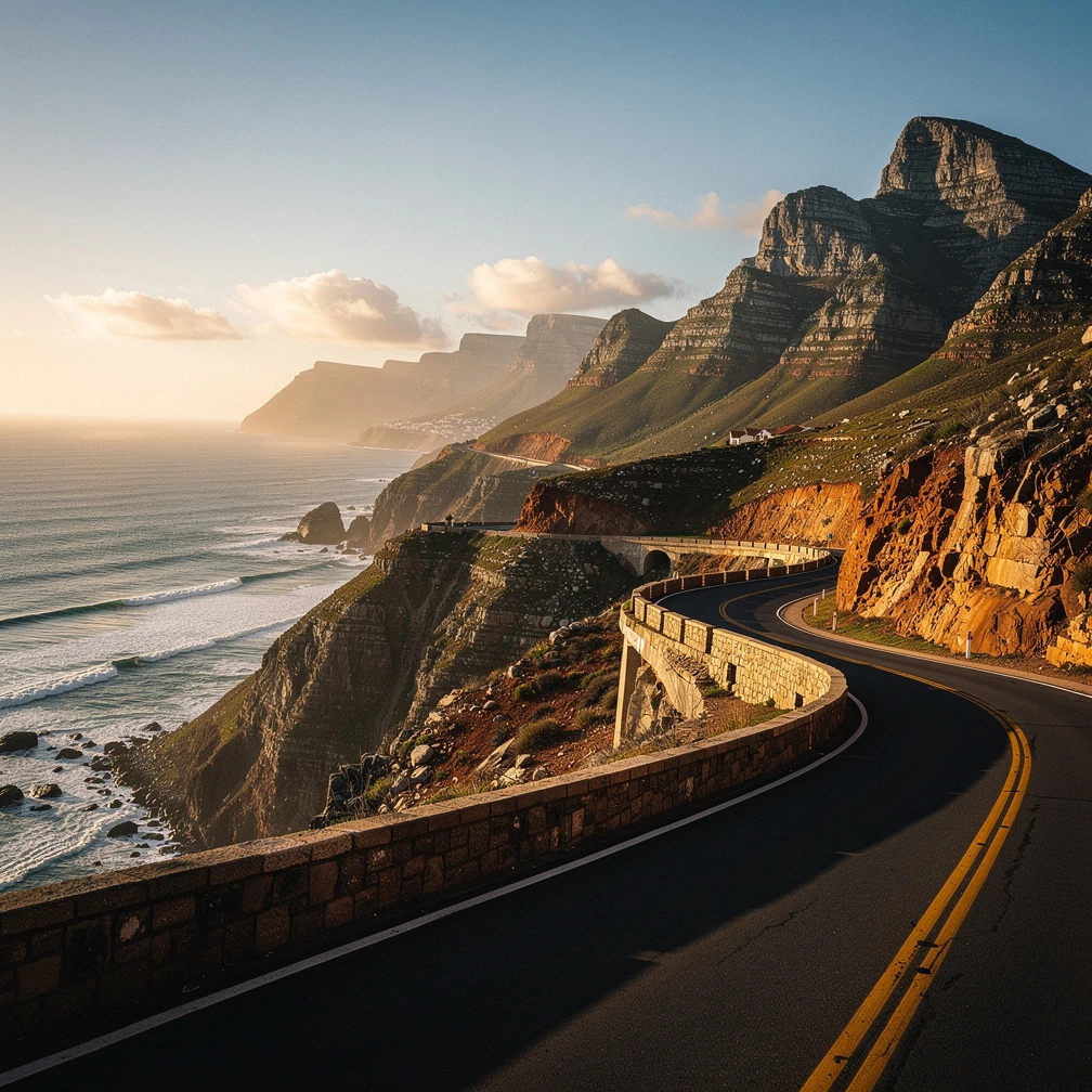 Chapman's Peak Drive South Africa dramatic coastal mountain road with ocean below